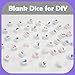 AiFanS 60 Pieces Blank Dice Write on16MM SixSided White Cubes with Smoothed Surface for Board GamesDIY StickerMath ActivitiesBuilding BlocksCustom Making - Image 4