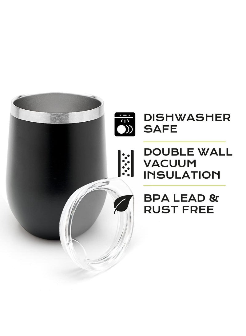 Sweet seven Premium Double Walled Stainless Steel Yerba Mate Set with Cup and two different drinking straws and Cleaning Brush - Modern Mate Cup for a Rich and Refreshing Mate Tea Experience (Black) - Image 4