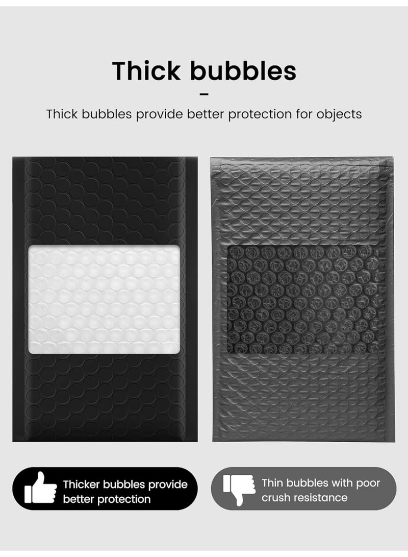 GSSUSA Black Bubble Mailers 4x8 Inches 50 Pack, Usable Size 4X7" Bubble Envelopes for Small Business, Padded Envelope, Shipping Mailers, Packaging Bags, Mailing Envelopes, Shipping Supplies - Image 5