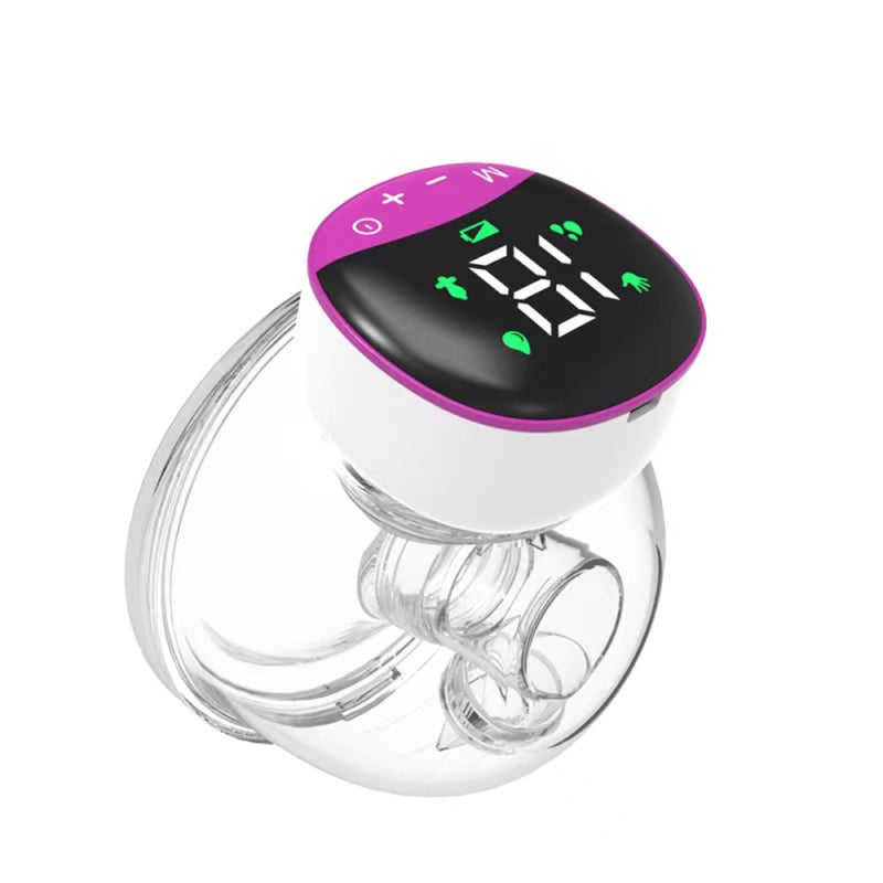 Wearable Electric Breast Pump: Rose Red 1 Pack, Hands-Free Design With LED Screen - 4 Modes 12 Suction Levels, Anti-Backflow Low Noise, 180ml Capacity for Novice Mothers, Home & On-the-Go Use - Image 1