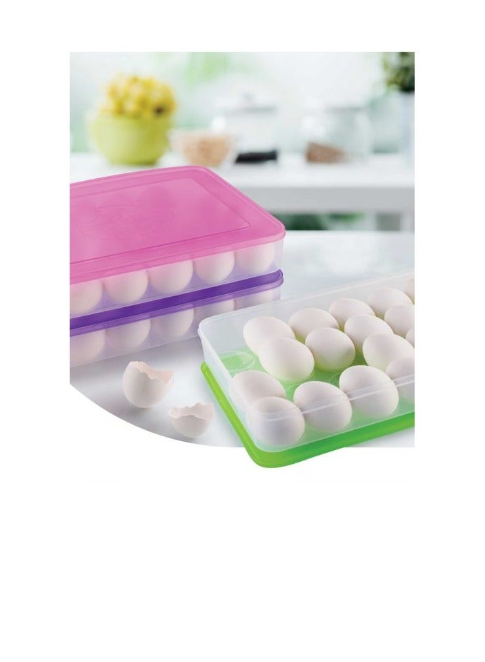لمسة بلاست حافظة بيض للثلاجة من لمسة بلاستيك متعددة الألوان 14112 - Image 1