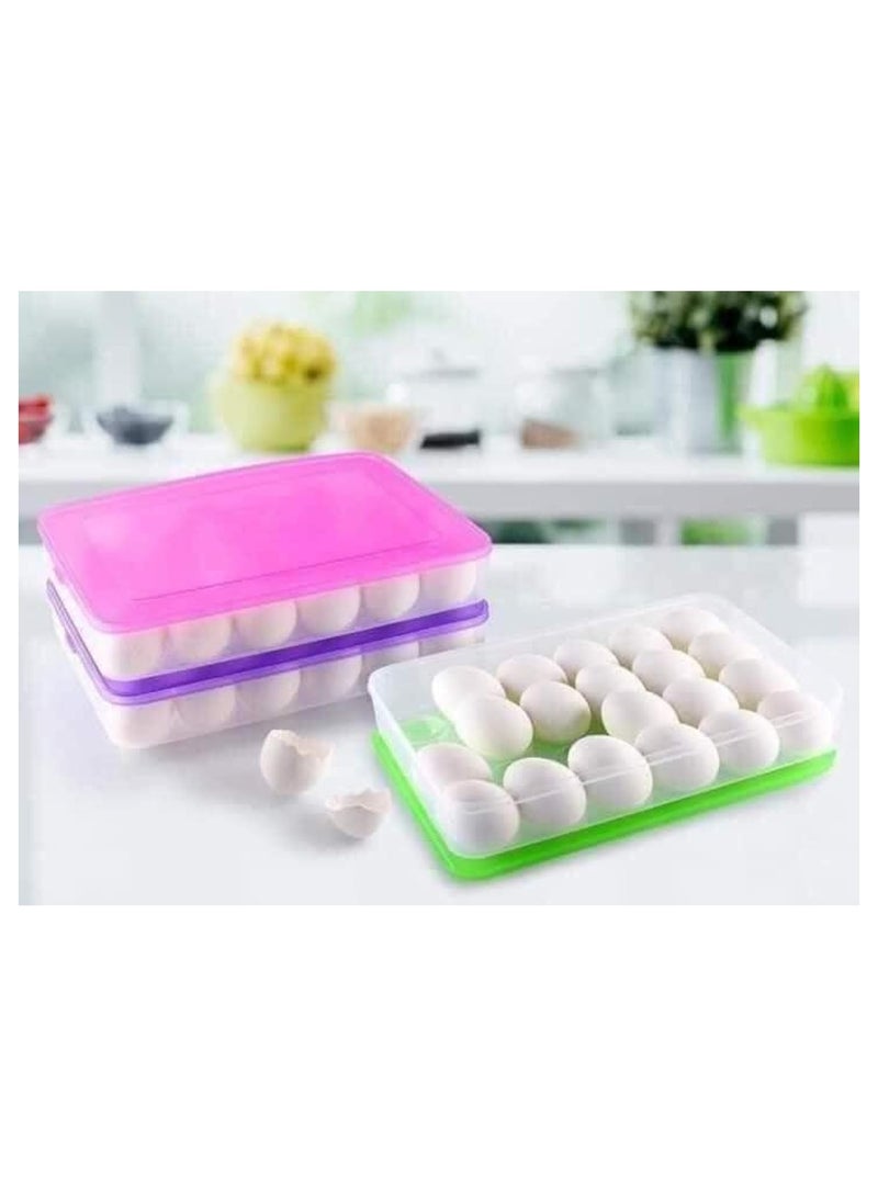 لمسة بلاست حافظة بيض للثلاجة من لمسة بلاستيك متعددة الألوان 14112 - Image 3