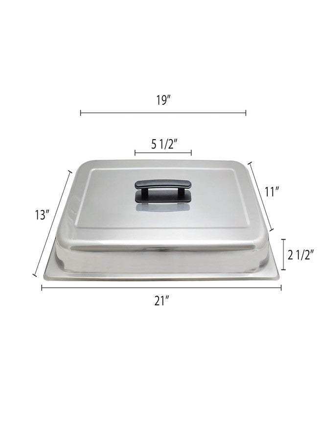 TrueCraftware- 8 Qt. Full Size Stainless Steel Dome/Chafer Cover with Black Plastic Handle- Chafers and Buffet Warmer Cover for Catering Event Party Holiday Buffet Weddings Catering - Image 5