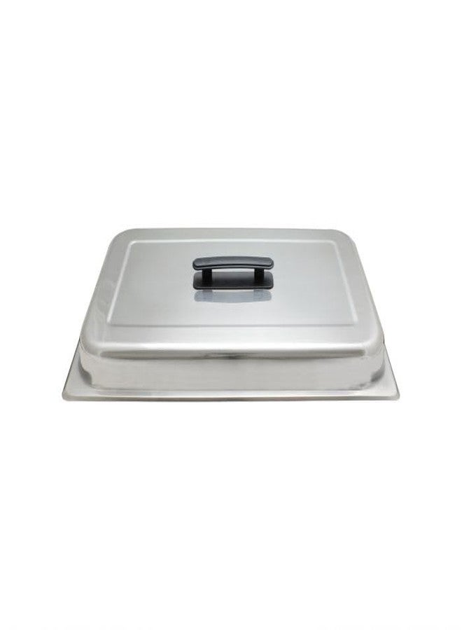 TrueCraftware- 8 Qt. Full Size Stainless Steel Dome/Chafer Cover with Black Plastic Handle- Chafers and Buffet Warmer Cover for Catering Event Party Holiday Buffet Weddings Catering - Image 1