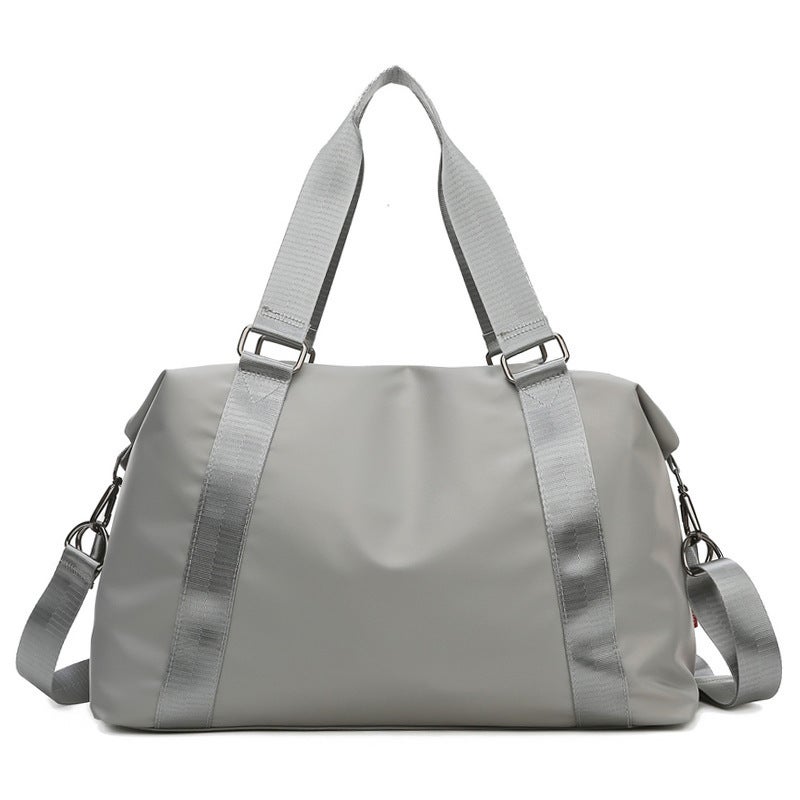 Fitness Bag Portable Yoga Bag Womens Dry and Wet Separate Waterproof Large Capacity Luggage Bag Short Distance Travel Bag light gray 