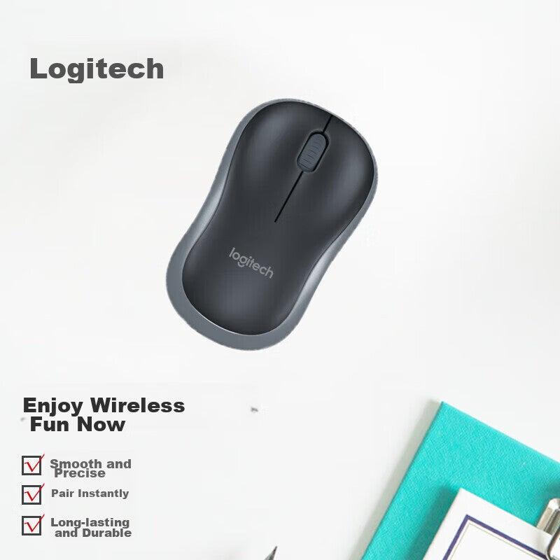 Logitech M185 [Enterprise Grade] Wireless Office Mouse with Symmetrical Design, for Home, Laptop And Desktop Computers, with 2.4G Wireless Receiver, Gray Edge [Single Unit Discount] - Image 3