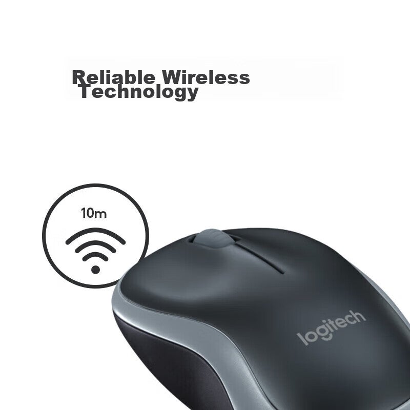 Logitech M185 [Enterprise Grade] Wireless Office Mouse with Symmetrical Design, for Home, Laptop And Desktop Computers, with 2.4G Wireless Receiver, Gray Edge [Single Unit Discount] - Image 5