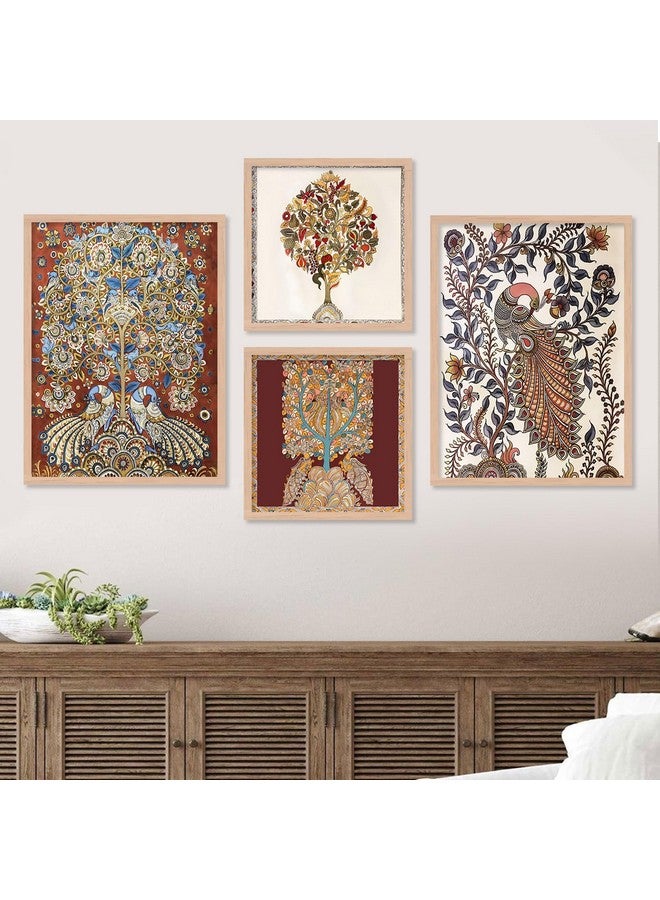 walllane - Beige Colour Wall Art Decor Painting For Living Room Bedroom Office/Painting With Frame Home Decor Items (10 Inch x 13 Inch) Set 4 Cate- 031 - Image 1