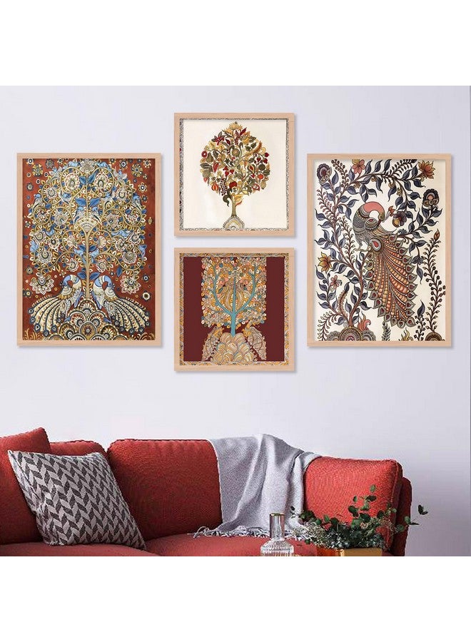walllane - Beige Colour Wall Art Decor Painting For Living Room Bedroom Office/Painting With Frame Home Decor Items (10 Inch x 13 Inch) Set 4 Cate- 031 - Image 3