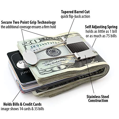 Speidel Stainless Steel Ionic Plated Metal Money Clip for Men, Bill Binder Clip, Wallet, Credit Card Holder, Minimalist Slim Money Clip - Image 4
