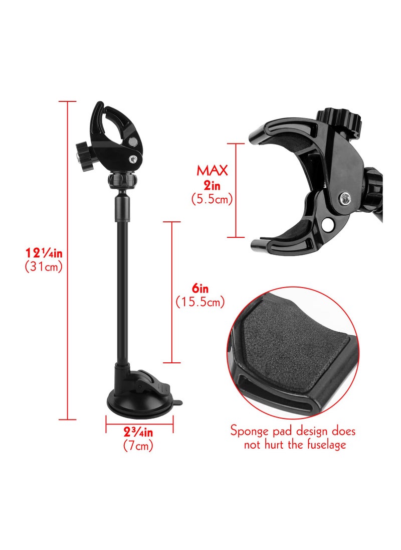 Generic - Adjustable 360° Rotating Hair Dryer Holder Stand with Positionable Arm and Suction Cup, Hands-Free Blow Dryer Bracket for Mirrors and Ceramic Tiles. - Image 1