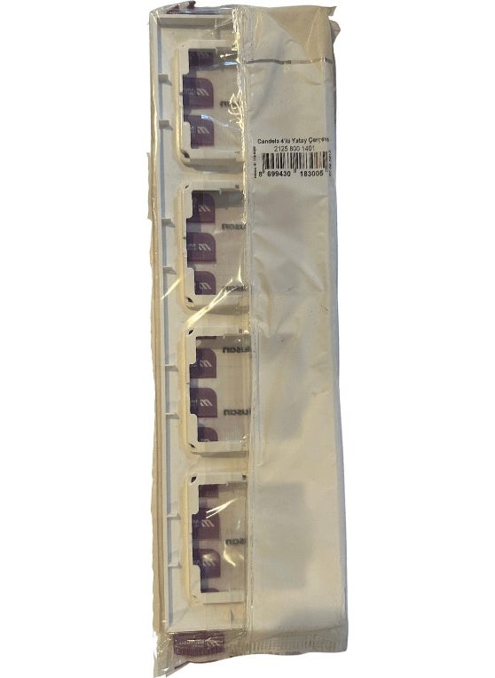 Mutlusan - Candela Quadruple Horizontal Frame White 21258001401 (2 Pieces) - Image 1