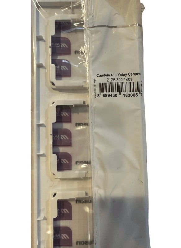 Mutlusan - Candela Quadruple Horizontal Frame White 21258001401 (2 Pieces) - Image 1
