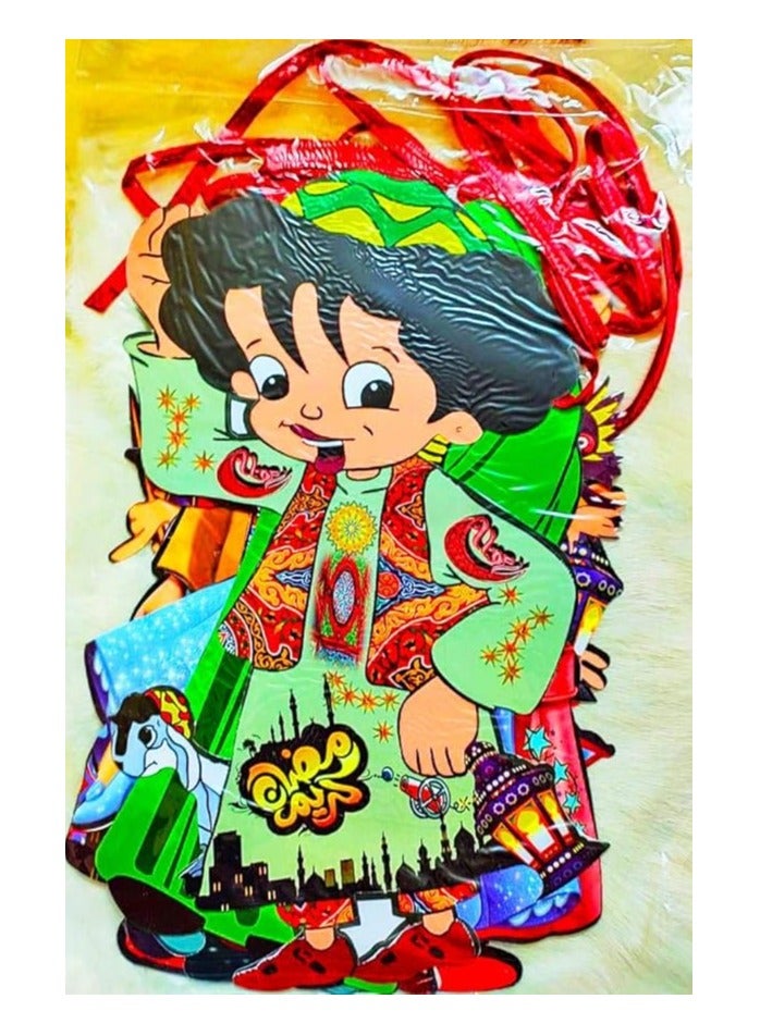 زينة شخصيات رمضانية من الورق الكبير – تصميم مبهج يضفي أجواء احتفالية رائعة - Image 2