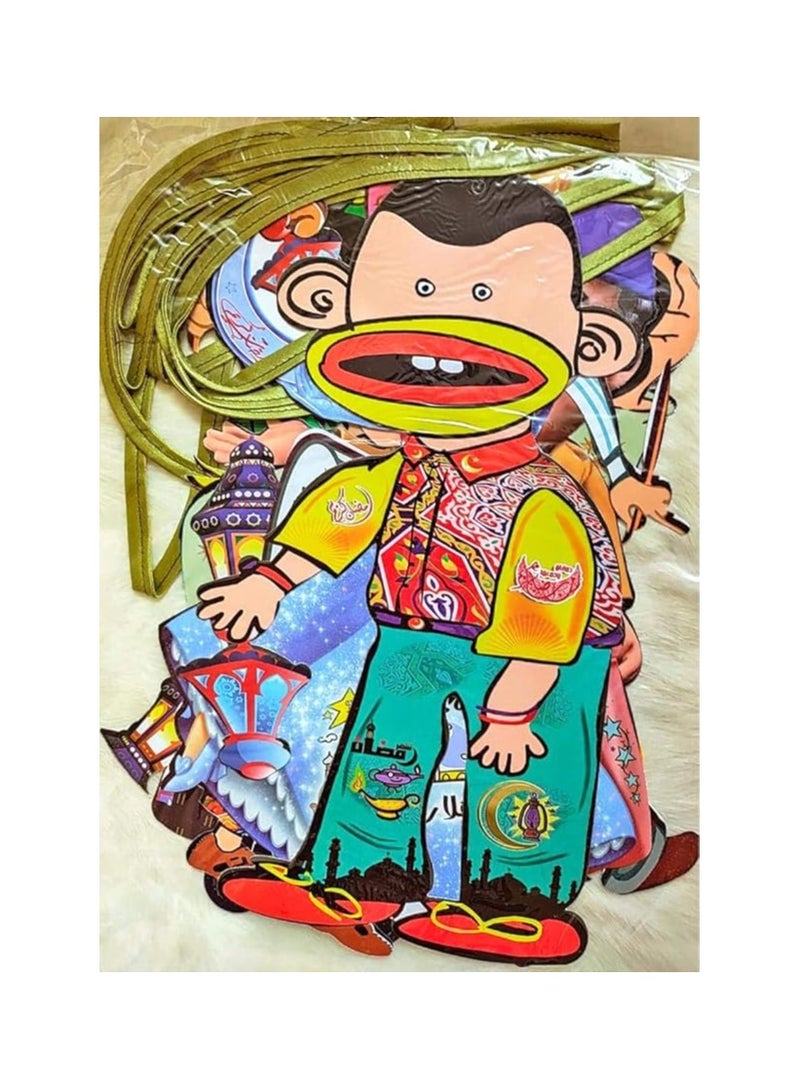 زينة شخصيات رمضانية من الورق الكبير – تصميم مبهج يضفي أجواء احتفالية رائعة - Image 1