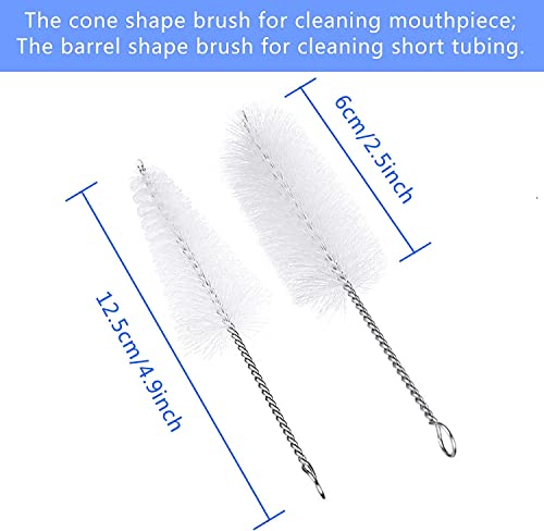Hysagtek 4 Pieces Trumpet Snake Brush Cleaning Kit, Trumpet Brush Mouthpiece Brush Valve Casing Brush Flexible Brush with Cleaning Rod - Image 3