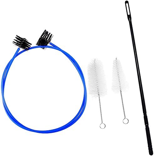 Hysagtek 4 Pieces Trumpet Snake Brush Cleaning Kit, Trumpet Brush Mouthpiece Brush Valve Casing Brush Flexible Brush with Cleaning Rod - Image 1