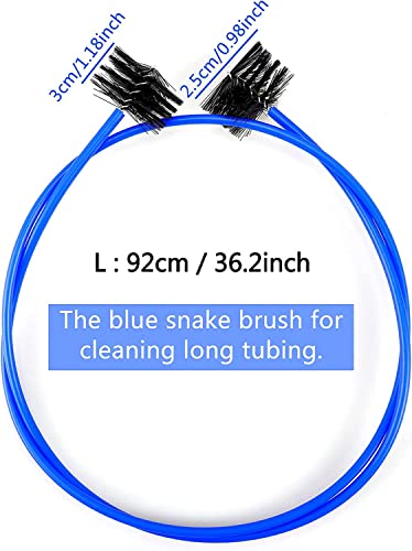 Hysagtek 4 Pieces Trumpet Snake Brush Cleaning Kit, Trumpet Brush Mouthpiece Brush Valve Casing Brush Flexible Brush with Cleaning Rod - Image 2