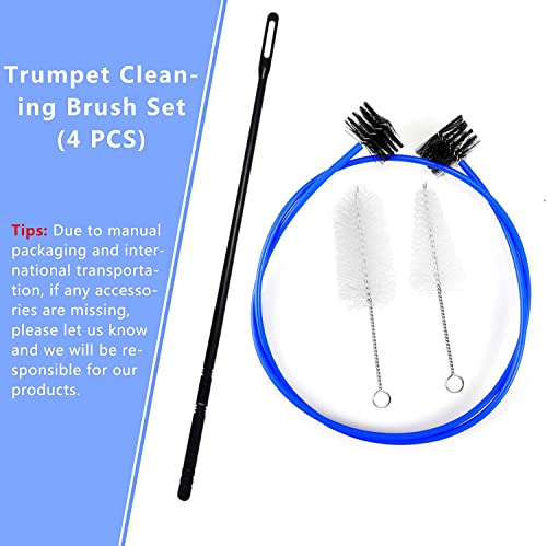 Hysagtek 4 Pieces Trumpet Snake Brush Cleaning Kit, Trumpet Brush Mouthpiece Brush Valve Casing Brush Flexible Brush with Cleaning Rod - Image 5