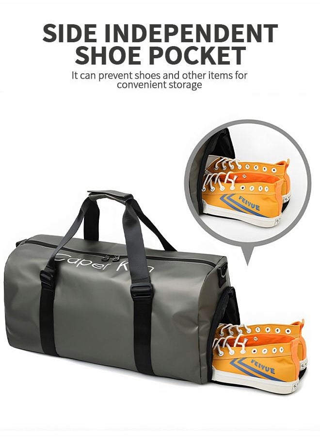 GROIC Sports Gym Bag for Women and Men,Small Sports Duffle Bag with Shoulder Strap and Handbag,Sports Shoulder Bag with Separated Shoe Compartment ,Outdoor Large-capacity Travel Bag  - Image 2