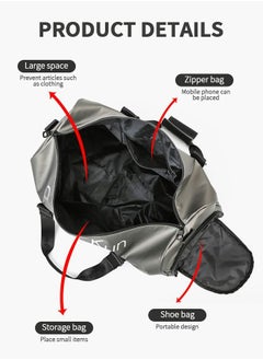 GROIC Sports Gym Bag for Women and Men,Small Sports Duffle Bag with Shoulder Strap and Handbag,Sports Shoulder Bag with Separated Shoe Compartment ,Outdoor Large-capacity Travel Bag  - Image 3