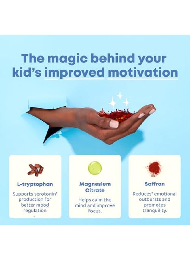 JoySpring Pixie Sticks with Saffron & GABA for Kids | Mood Balance Supplements for Kids | Sugar-Free Powder Candy or Water Flavor Powder (25 Servings) - Image 5