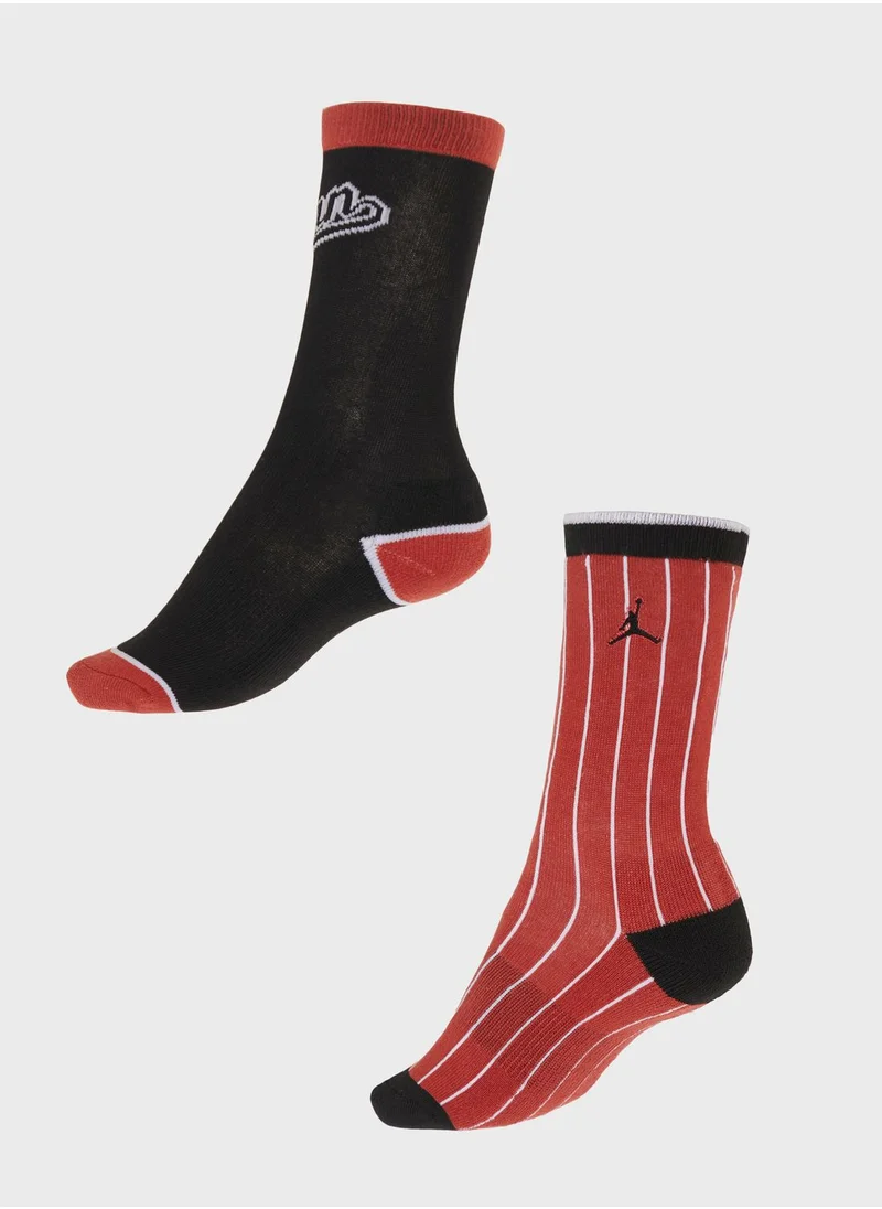 Jordan Youth 2 Pack Jordan Crew Socks
