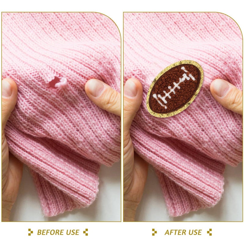 12pcs Football Rugby Chenille Patches for Jackets Hats Coats - Image 4