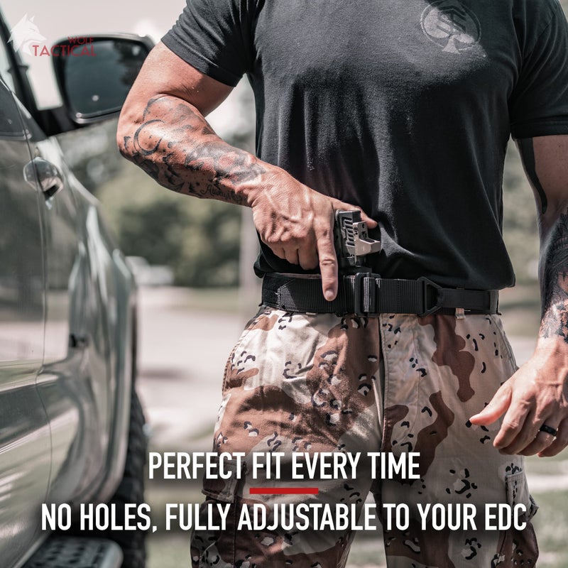 WOLF TACTICAL Everyday Riggers Belt - Tactical 1.75” Nylon Web Belt for CQB, CCW - Image 4