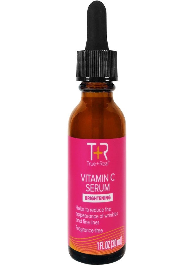 True+Real Vitamin C Serum for Face, Neck, Eyes - Premium Anti-Aging Serum, Reduce Wrinkles, Fine Lines, Dark Spots, Hydrating and Brightening, 10% PHAs - 1 Fl oz - Image 1