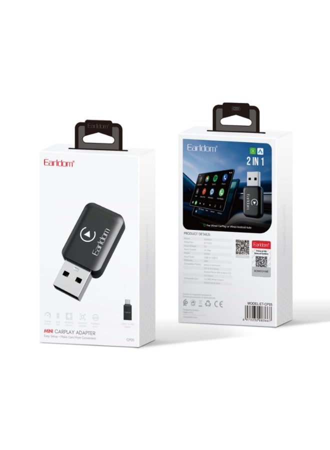 Earldom ET-CP05 USB Wireless CarPlay & Android Auto Adapter for Cars - Image 5