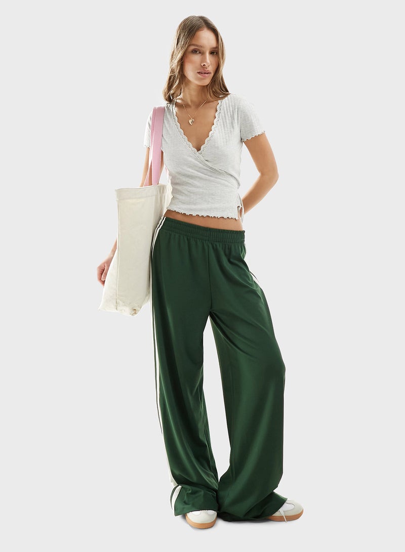 Miss Selfridge Lace Detail Wrap Top - Image 4