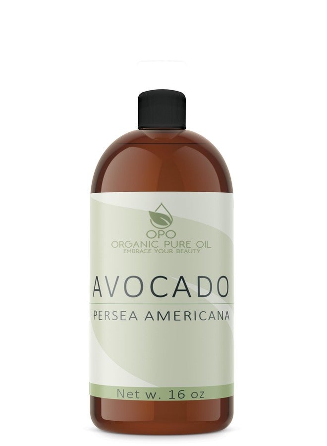 OPO Avocado Oil - Pure, Unrefined, Partially Filtered, Non-GMO, Vegan, Bulk Carrier - 16 oz - for Skin, Hair, Nails, Body, Face, DIY, Deep Hydration, Nourishing, Moisturizing - Packaging May Vary - Image 1