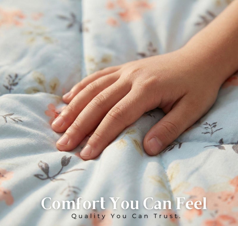 BSB HOME Cloud Cotton Reversible AC Comforter for Double Bed | Super Soft 220 GSM Quilt/Duvet/Dohar | Lightweight All-Season Comforter | 88 x 90 Inches (1 Piece) (Aqua, Pink) - Image 2