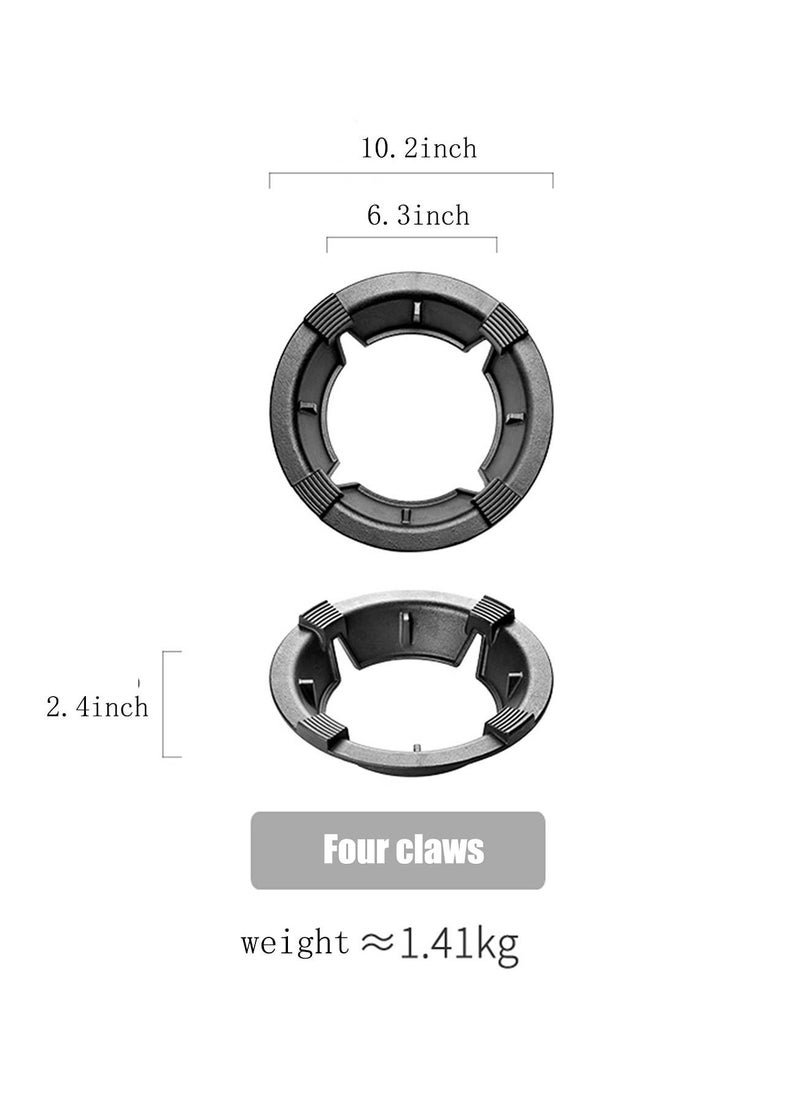 NIBEMINENT - Wok Ring For Gas Stove, Cast Iron Four-Claw Stand, Stand Firm And Does Not Shake - Image 1