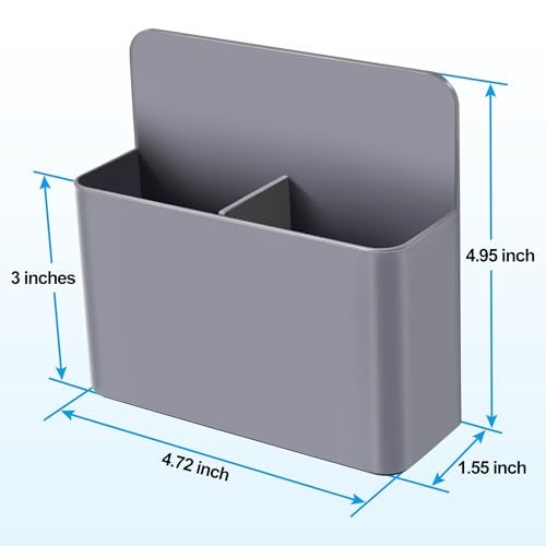 Bidponds Magnetic Marker Holder for WhiteboardsFridgeRefrigeratorSchool Locker OrganiserMagnetic Chalk OrganiserRemote Control HolderDry Eraser Marker Tray with Anisotropic Magnet Backing Gray - Image 3