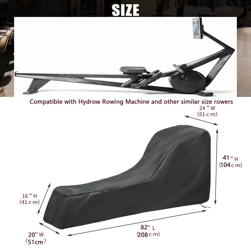 Andacar Rowing Machine Cover, Cover for Concept 2 Rowing Machine Waterproof Rower Cover Dustproof Fitness Equipment Protective Cover - Image 4