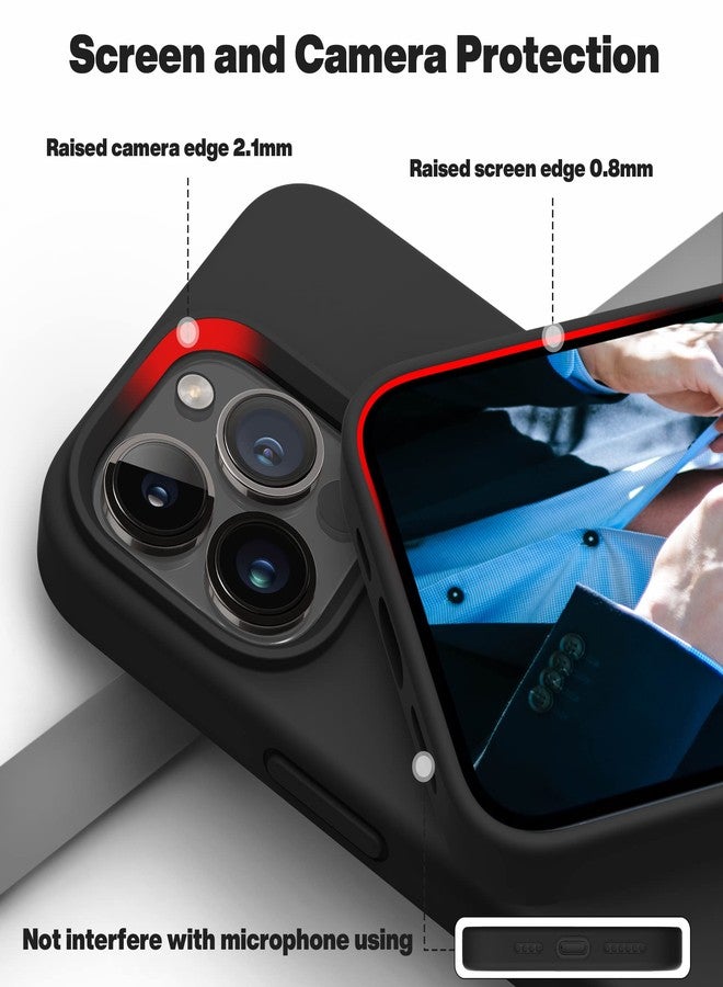 OTOFLY Designed for iPhone 13 Pro Max Case, Silicone Shockproof Slim Thin Phone Case for iPhone 13 Pro Max 6.7 inch (Black) - Image 4