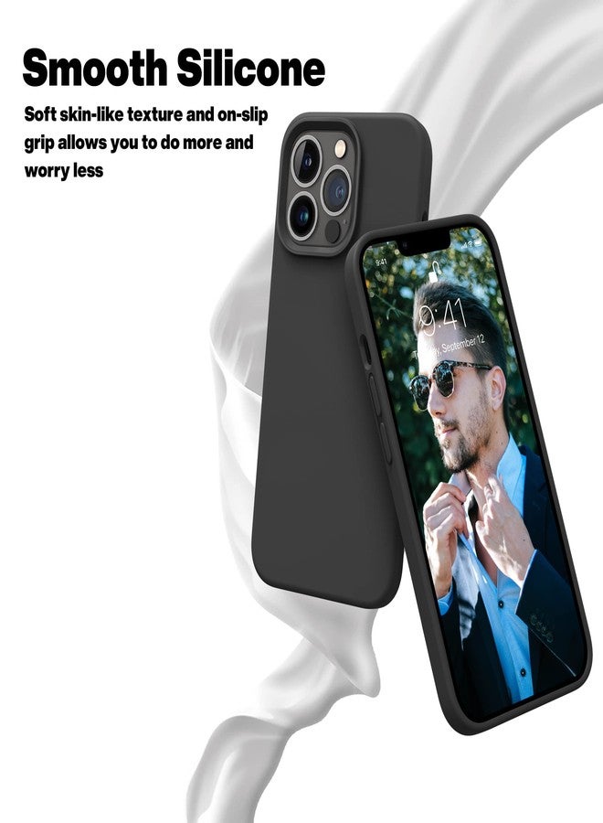 OTOFLY Designed for iPhone 13 Pro Max Case, Silicone Shockproof Slim Thin Phone Case for iPhone 13 Pro Max 6.7 inch (Black) - Image 2