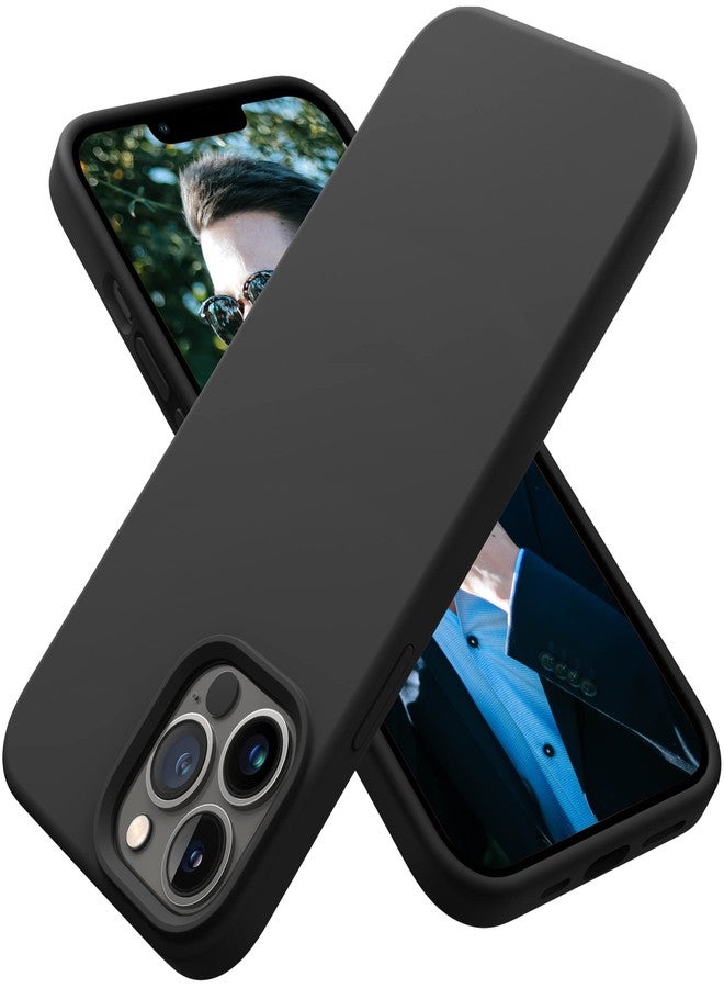 OTOFLY Designed for iPhone 13 Pro Max Case, Silicone Shockproof Slim Thin Phone Case for iPhone 13 Pro Max 6.7 inch (Black) - Image 1