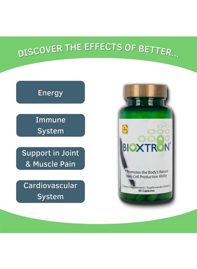 Bioxtron Natural AFA Stem Cell Supplement 60 Capsules Pack of 3 - Stem Cell Production - Energy Levels - Joint Pain - Muscle Pain - Fatigue - Image 4