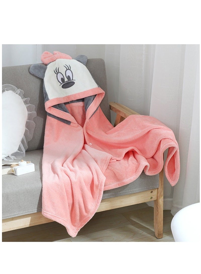 بطانية ميني ماوس الوردية للأطفال قطعة واحدة - Image 1