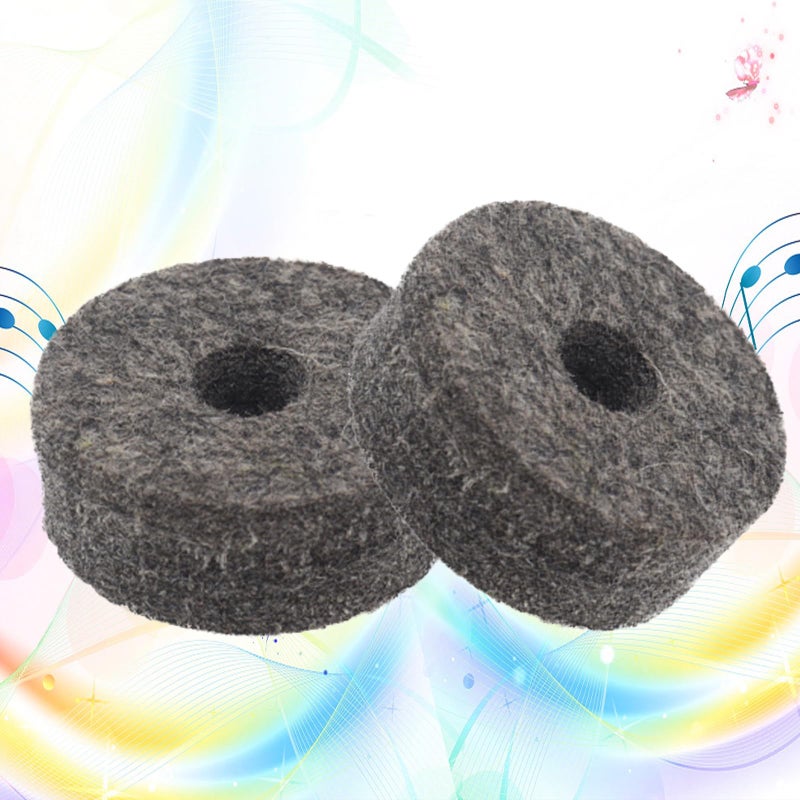 Cheerock Pack of 10 Round Soft Grey Cymbal Stand Felt Washer, Drum Felts Replacement, Enhance Your Drum Kit Sound and Protect Your Cymbals - Image 4