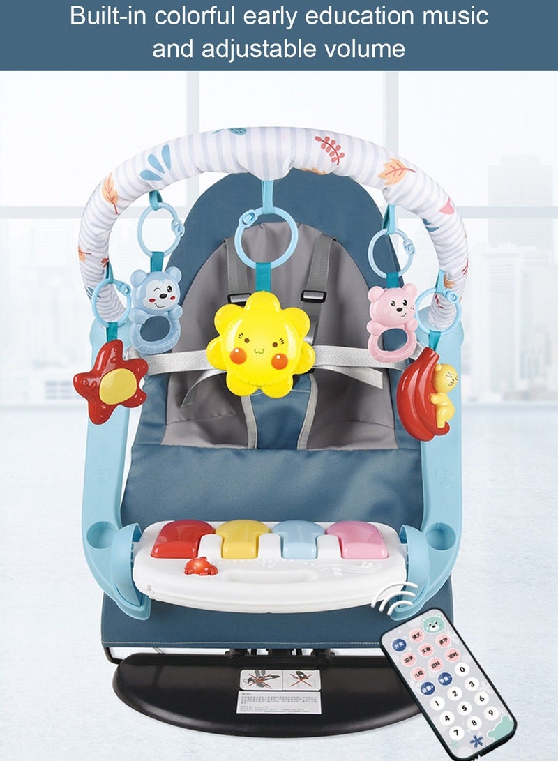 Kidle 2-in-1 Baby Rocker & Activity Gym - Adjustable Baby Cradle Chair with 5 Hanging Toys for Sensory Development, Foldable Infant Lounger for Play & Nap, Portable and Space-Saving. - Image 3