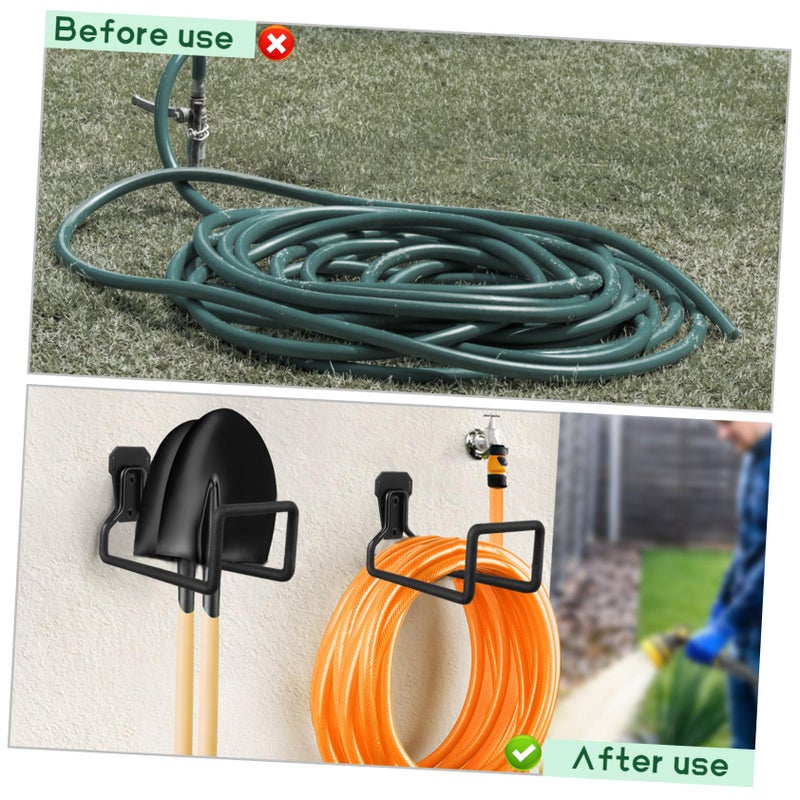 Heavy Duty Garage Wall Hooks For Hanging Tools Hose Holder Reel Garden Hose Hanger - Image 4