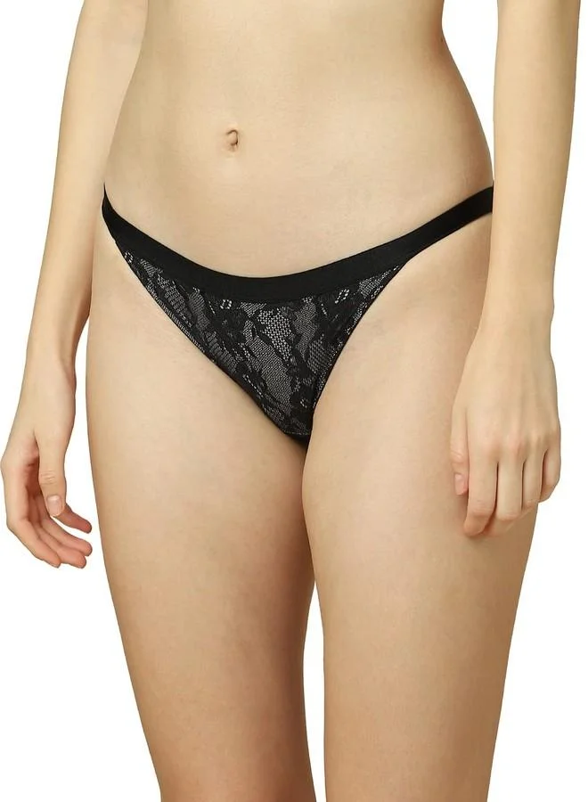 ترايامف Triumph International Women's Polyamide Classic Slim Solid Bikini Style Underwear (Pack of 1) (756I386 04_Black_L)