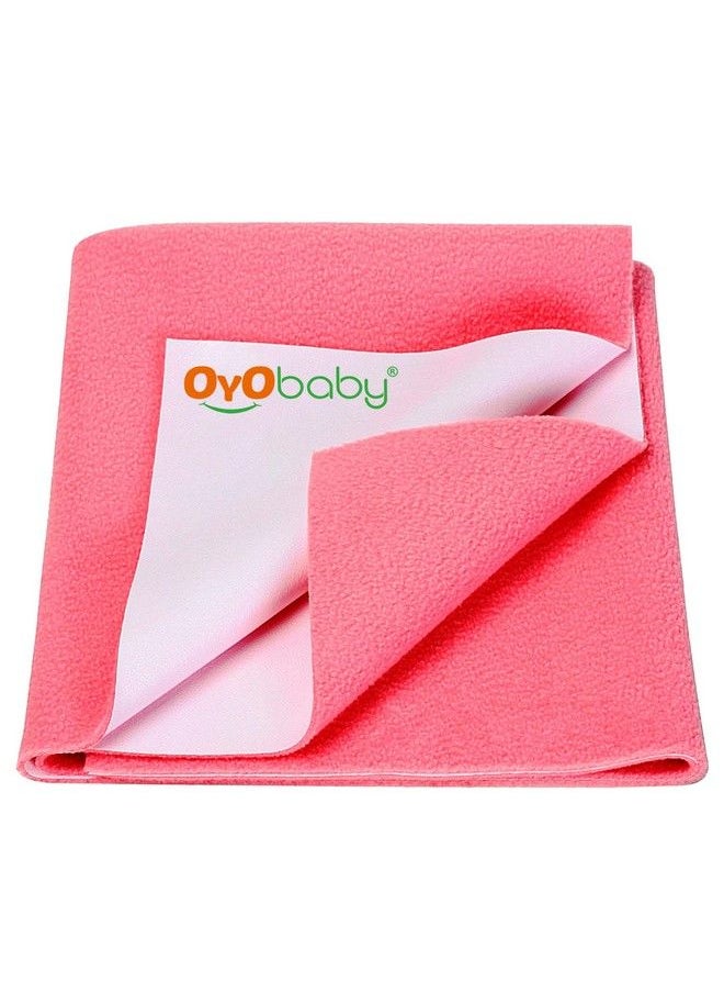 OYO BABY ملاءة سريعة الجفاف ومضادة للماء للأطفال؛ وسادة سرير؛ ملاءة واقية لسرير الأطفال الصغار (صغيرة (50 سم × 70 سم) لون وردي السلمون)  - Image 2