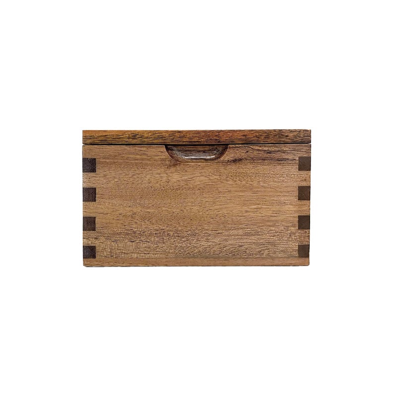 Itomoyo Acacia Wood Salt Cellar Spice Box with Flip Lid Storage Box 5.5 x 3.5 x 3.25, 20 oz Kitchen Container, Salt Keeper for Gourmet Salts, Seasonings, Spices, Grilling & Cooking - Image 3