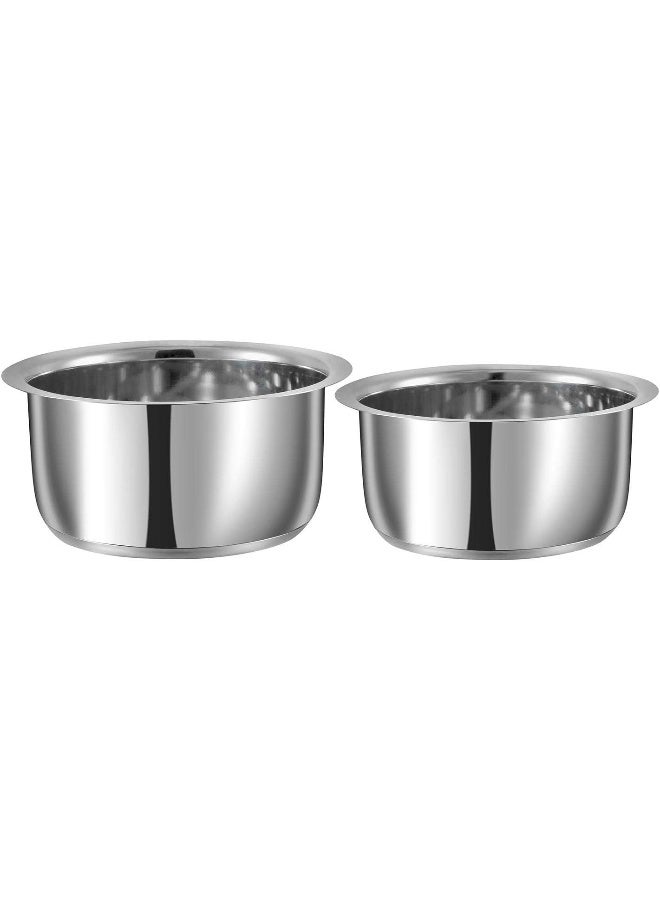 Vinod Stainless Steel, Sandwich Bottom, Tope Set 5 litres and 6 litres - 2 Pieces (Induction and Gas Stove Friendly) Without Lids,2 Years Warranty, Silver - Image 4