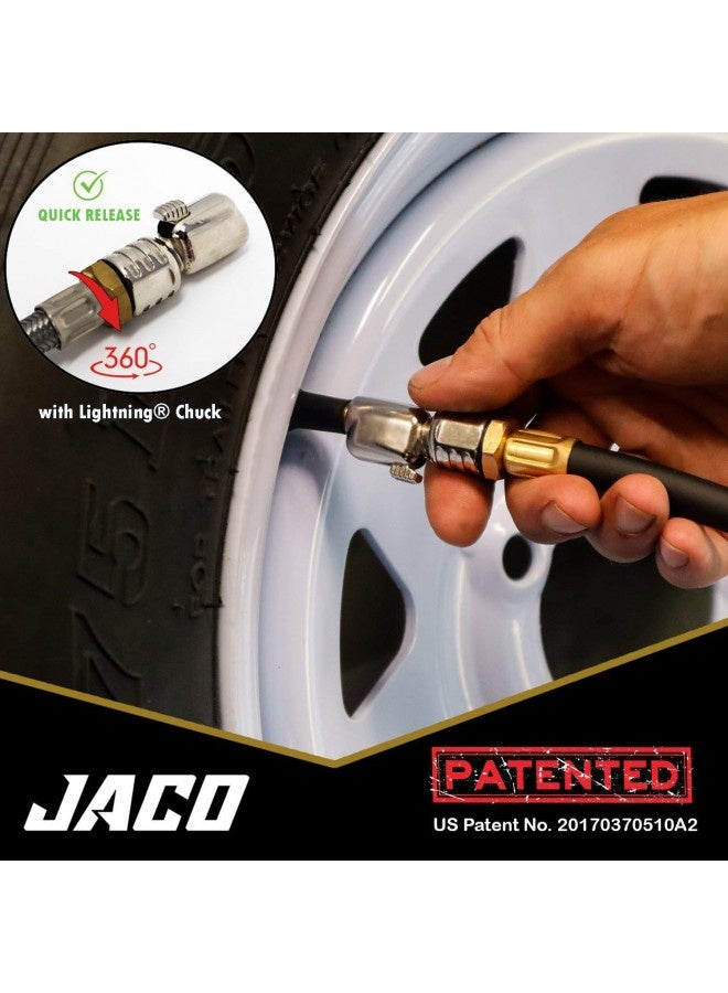 جهاز نفخ الإطارات جاكو فلو برو مع مقياس ضغط - 100 Psi - Image 5